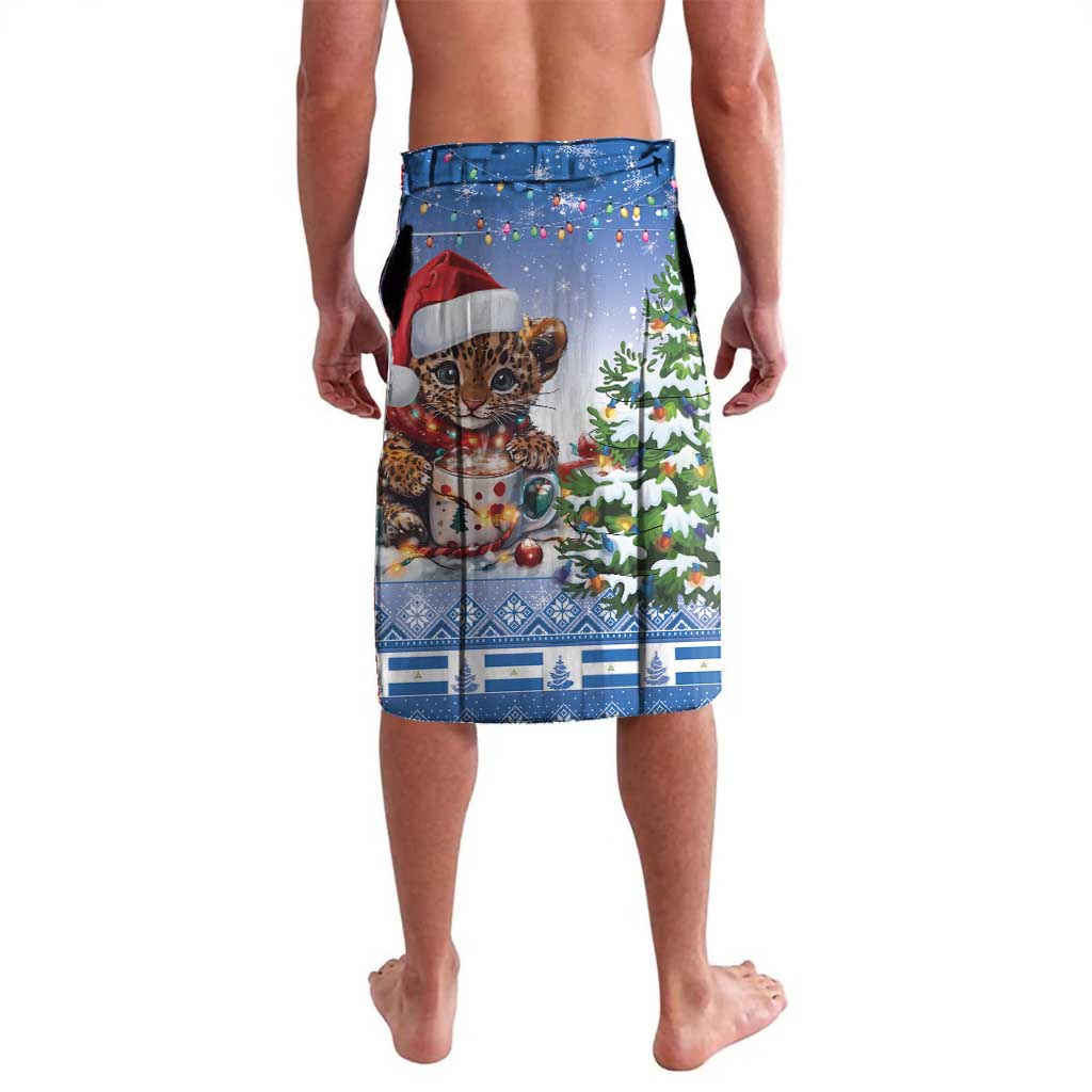 Personalized Nicaragua Christmas Lavalava Panthera Onca Cute With Christmas Tree - Wonder Print Shop