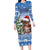 Personalized Nicaragua Christmas Long Sleeve Bodycon Dress Panthera Onca Cute With Christmas Tree - Wonder Print Shop