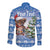 Personalized Nicaragua Christmas Long Sleeve Button Shirt Panthera Onca Cute With Christmas Tree - Wonder Print Shop