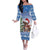 Personalized Nicaragua Christmas Off The Shoulder Long Sleeve Dress Panthera Onca Cute With Christmas Tree - Wonder Print Shop