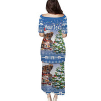 Personalized Nicaragua Christmas Puletasi Panthera Onca Cute With Christmas Tree - Wonder Print Shop