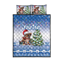 Personalized Nicaragua Christmas Quilt Bed Set Panthera Onca Cute With Christmas Tree - Wonder Print Shop