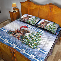Personalized Nicaragua Christmas Quilt Bed Set Panthera Onca Cute With Christmas Tree - Wonder Print Shop
