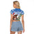 Personalized Nicaragua Christmas Raglan Cropped T Shirt Panthera Onca Cute With Christmas Tree - Wonder Print Shop