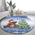 Personalized Nicaragua Christmas Round Carpet Panthera Onca Cute With Christmas Tree