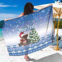 Personalized Nicaragua Christmas Sarong Panthera Onca Cute With Christmas Tree - Wonder Print Shop