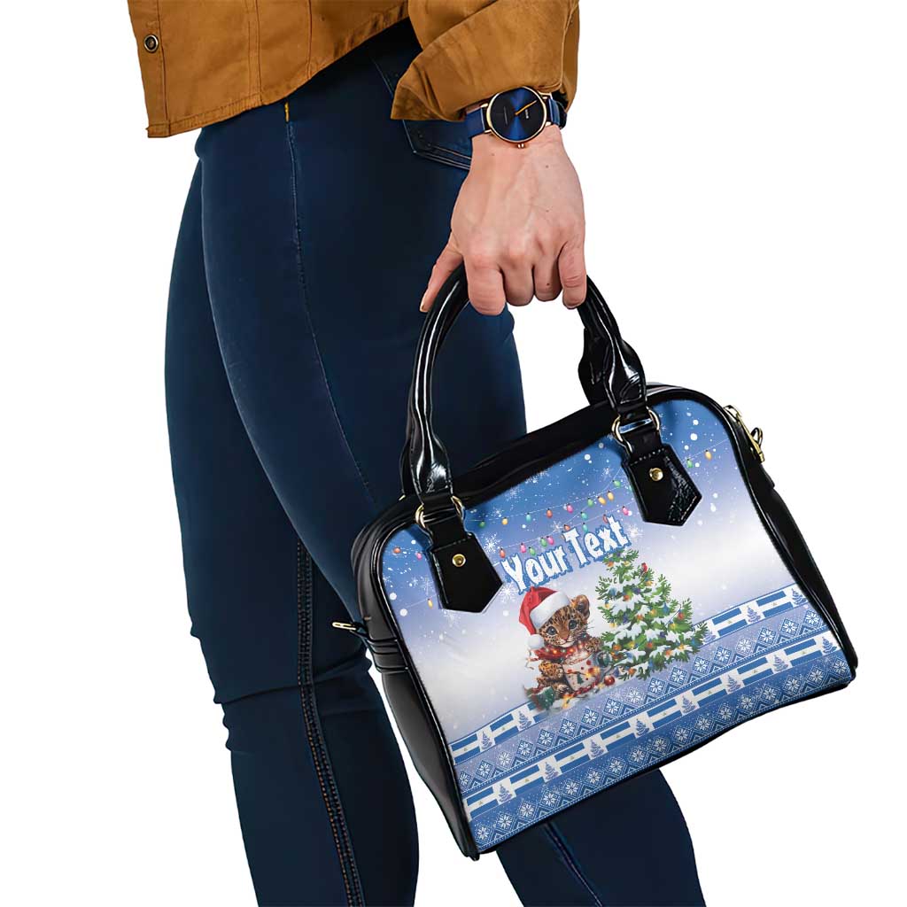 Personalized Nicaragua Christmas Shoulder Handbag Panthera Onca Cute With Christmas Tree