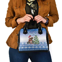 Personalized Nicaragua Christmas Shoulder Handbag Panthera Onca Cute With Christmas Tree