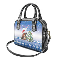 Personalized Nicaragua Christmas Shoulder Handbag Panthera Onca Cute With Christmas Tree