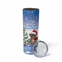 Personalized Nicaragua Christmas Skinny Tumbler Panthera Onca Cute With Christmas Tree - Wonder Print Shop