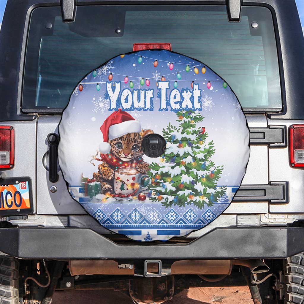 Personalized Nicaragua Christmas Spare Tire Cover Panthera Onca Cute With Christmas Tree - Wonder Print Shop
