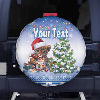 Personalized Nicaragua Christmas Spare Tire Cover Panthera Onca Cute With Christmas Tree - Wonder Print Shop
