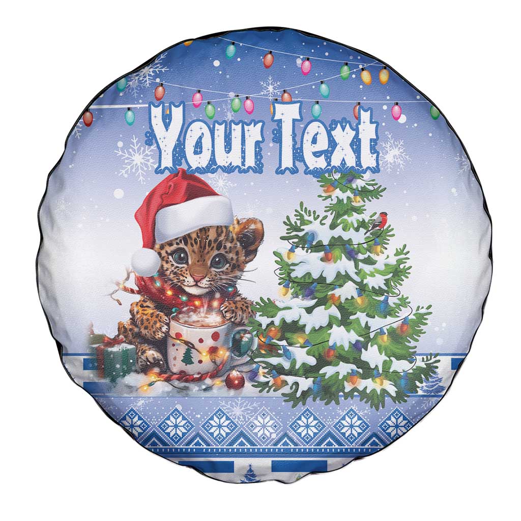 Personalized Nicaragua Christmas Spare Tire Cover Panthera Onca Cute With Christmas Tree - Wonder Print Shop