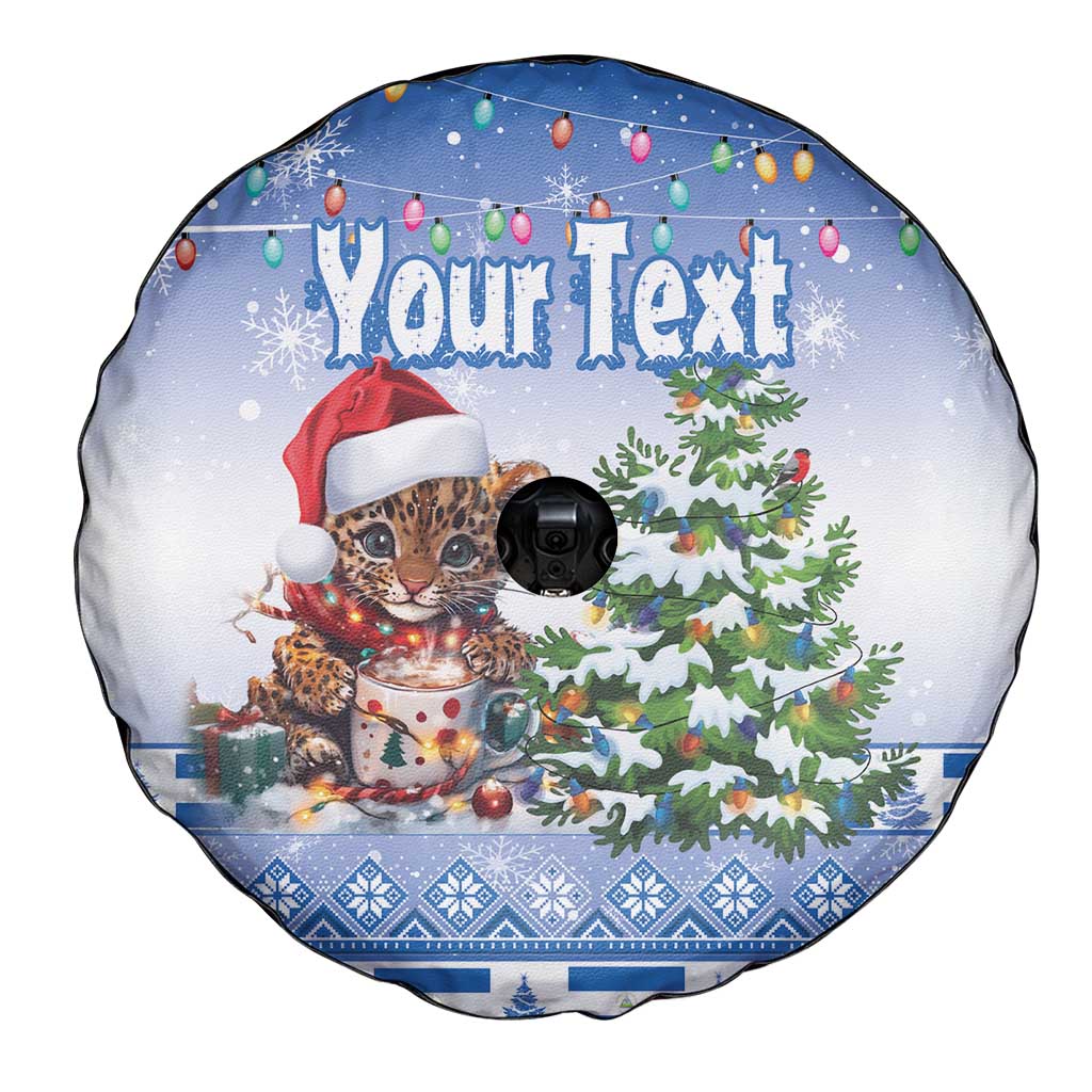 Personalized Nicaragua Christmas Spare Tire Cover Panthera Onca Cute With Christmas Tree - Wonder Print Shop