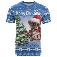 Personalized Nicaragua Christmas T Shirt Panthera Onca Cute With Christmas Tree - Wonder Print Shop