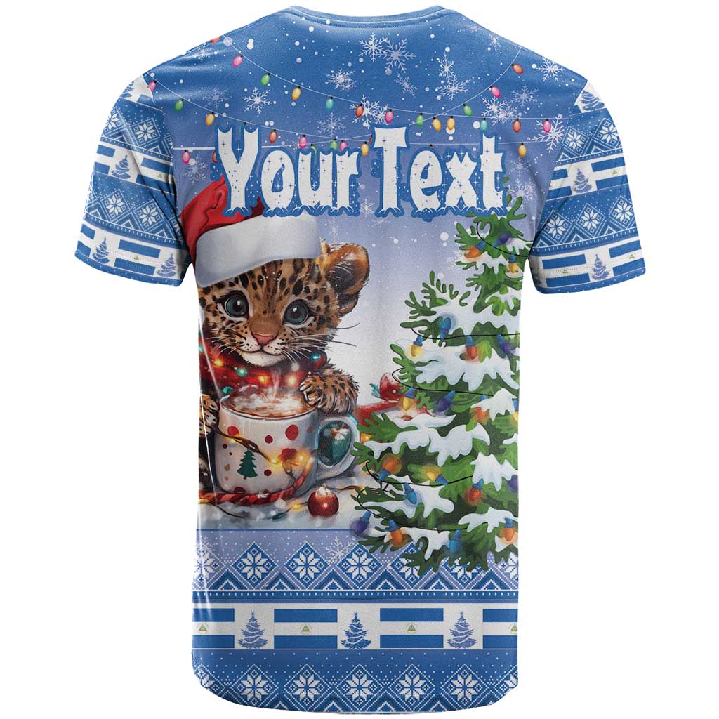 Personalized Nicaragua Christmas T Shirt Panthera Onca Cute With Christmas Tree - Wonder Print Shop