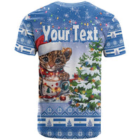 Personalized Nicaragua Christmas T Shirt Panthera Onca Cute With Christmas Tree - Wonder Print Shop
