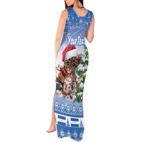 Personalized Nicaragua Christmas Tank Maxi Dress Panthera Onca Cute With Christmas Tree - Wonder Print Shop
