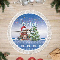 Personalized Nicaragua Christmas Tree Skirt Panthera Onca Cute With Christmas Tree - Wonder Print Shop