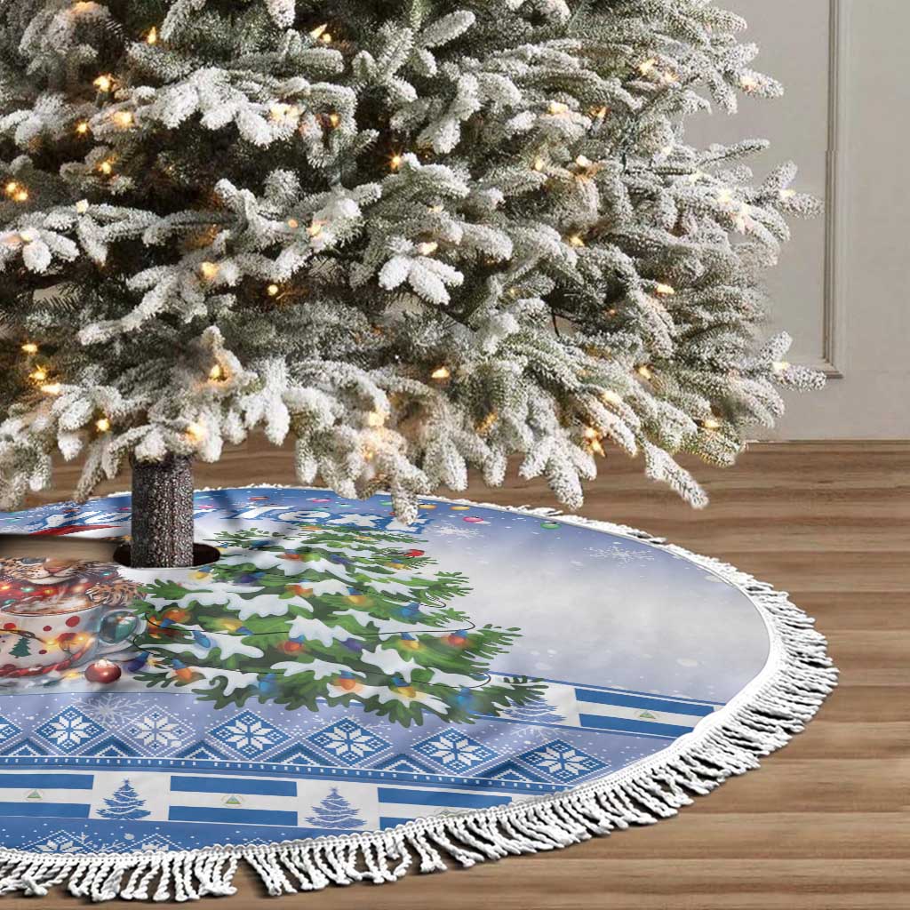 Personalized Nicaragua Christmas Tree Skirt Panthera Onca Cute With Christmas Tree - Wonder Print Shop