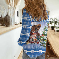 Personalized Nicaragua Christmas Women Casual Shirt Panthera Onca Cute With Christmas Tree - Wonder Print Shop