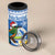 Personalized Nicaragua Christmas 4 in 1 Can Cooler Tumbler Turquoise-Browed Motmot With Coat Of Arms - Wonder Print Shop