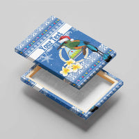 Personalized Nicaragua Christmas Canvas Wall Art Turquoise-Browed Motmot With Coat Of Arms - Wonder Print Shop