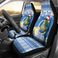 Personalized Nicaragua Christmas Car Seat Cover Turquoise-Browed Motmot With Coat Of Arms - Wonder Print Shop