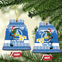 Personalized Nicaragua Christmas Ceramic Ornament Turquoise-Browed Motmot With Coat Of Arms - Wonder Print Shop