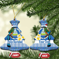 Personalized Nicaragua Christmas Ceramic Ornament Turquoise-Browed Motmot With Coat Of Arms - Wonder Print Shop