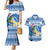 Personalized Nicaragua Christmas Couples Matching Mermaid Dress and Hawaiian Shirt Turquoise-Browed Motmot With Coat Of Arms - Wonder Print Shop