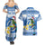 Personalized Nicaragua Christmas Couples Matching Summer Maxi Dress and Hawaiian Shirt Turquoise-Browed Motmot With Coat Of Arms - Wonder Print Shop