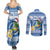 Personalized Nicaragua Christmas Couples Matching Summer Maxi Dress and Long Sleeve Button Shirt Turquoise-Browed Motmot With Coat Of Arms - Wonder Print Shop