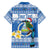 Personalized Nicaragua Christmas Family Matching Off The Shoulder Long Sleeve Dress and Hawaiian Shirt Turquoise-Browed Motmot With Coat Of Arms - Wonder Print Shop