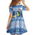 Personalized Nicaragua Christmas Family Matching Off Shoulder Maxi Dress and Hawaiian Shirt Turquoise-Browed Motmot With Coat Of Arms - Wonder Print Shop