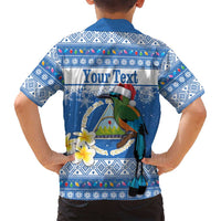 Personalized Nicaragua Christmas Family Matching Tank Maxi Dress and Hawaiian Shirt Turquoise-Browed Motmot With Coat Of Arms - Wonder Print Shop