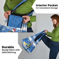 Personalized Nicaragua Christmas Grocery Bag Turquoise-Browed Motmot With Coat Of Arms