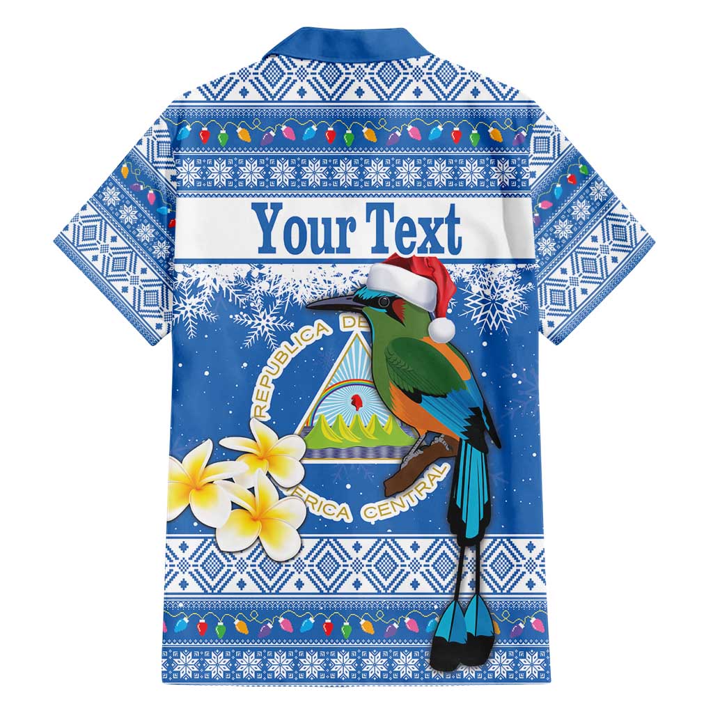 Personalized Nicaragua Christmas Hawaiian Shirt Turquoise-Browed Motmot With Coat Of Arms - Wonder Print Shop