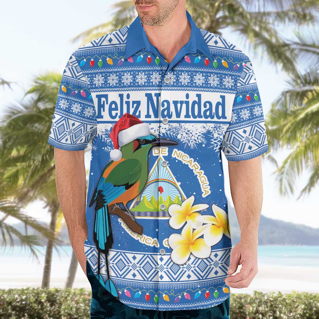 Personalized Nicaragua Christmas Hawaiian Shirt Turquoise-Browed Motmot With Coat Of Arms - Wonder Print Shop