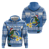 Personalized Nicaragua Christmas Hoodie Turquoise-Browed Motmot With Coat Of Arms - Wonder Print Shop