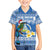 Personalized Nicaragua Christmas Kid Hawaiian Shirt Turquoise-Browed Motmot With Coat Of Arms - Wonder Print Shop