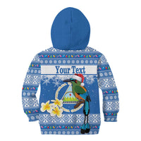 Personalized Nicaragua Christmas Kid Hoodie Turquoise-Browed Motmot With Coat Of Arms - Wonder Print Shop