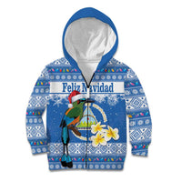 Personalized Nicaragua Christmas Kid Hoodie Turquoise-Browed Motmot With Coat Of Arms - Wonder Print Shop