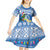 Personalized Nicaragua Christmas Kid Short Sleeve Dress Turquoise-Browed Motmot With Coat Of Arms - Wonder Print Shop