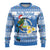 Personalized Nicaragua Christmas Ugly Christmas Sweater Turquoise-Browed Motmot With Coat Of Arms - Wonder Print Shop