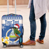 Personalized Nicaragua Christmas Luggage Cover Turquoise-Browed Motmot With Coat Of Arms - Wonder Print Shop