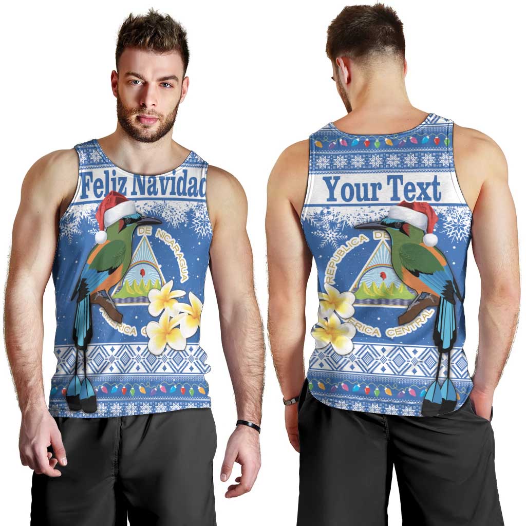 Personalized Nicaragua Christmas Men Tank Top Turquoise-Browed Motmot With Coat Of Arms - Wonder Print Shop