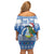 Personalized Nicaragua Christmas Off Shoulder Short Dress Turquoise-Browed Motmot With Coat Of Arms - Wonder Print Shop