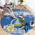 Personalized Nicaragua Christmas Round Carpet Turquoise-Browed Motmot With Coat Of Arms