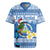 Personalized Nicaragua Christmas Rugby Jersey Turquoise-Browed Motmot With Coat Of Arms - Wonder Print Shop